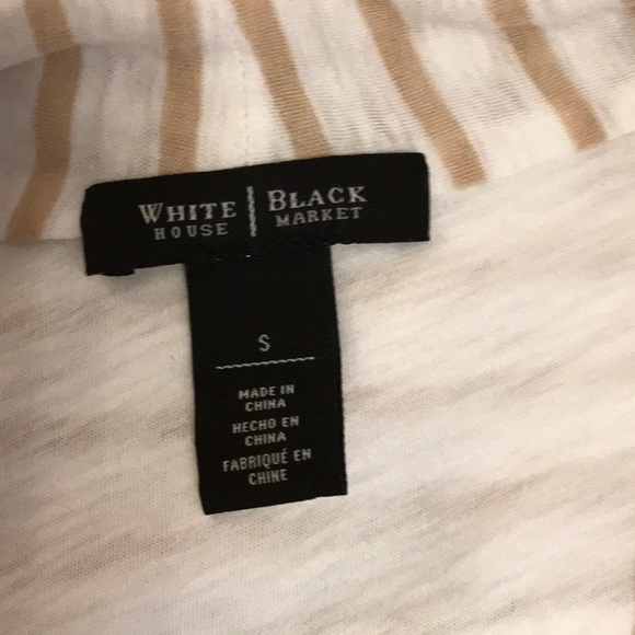 WH/BM Striped, Front Crossover, Sleeveless Top. - Picture 5 of 5